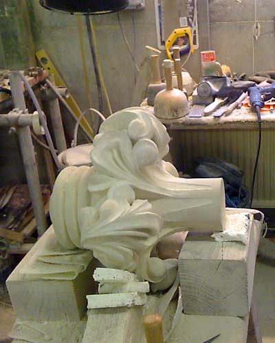 stonemason carving
