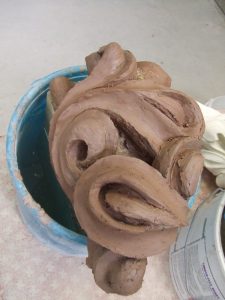 stonemasonry clay maquette for intersection