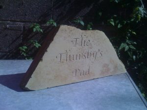 Stonemasonry Garden Plaque letttering